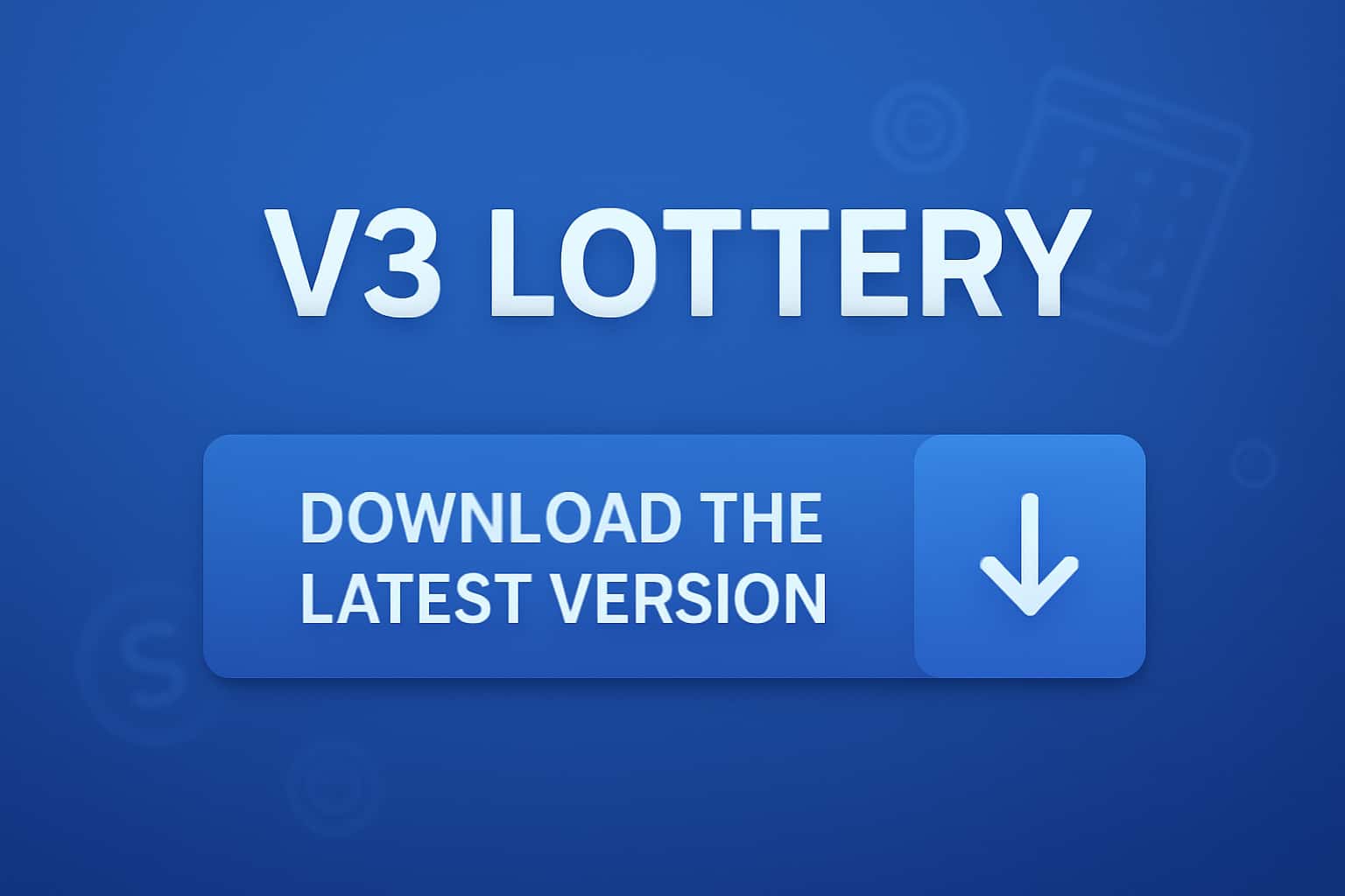 An informative visual representation related to downloading the V3 Lottery app.