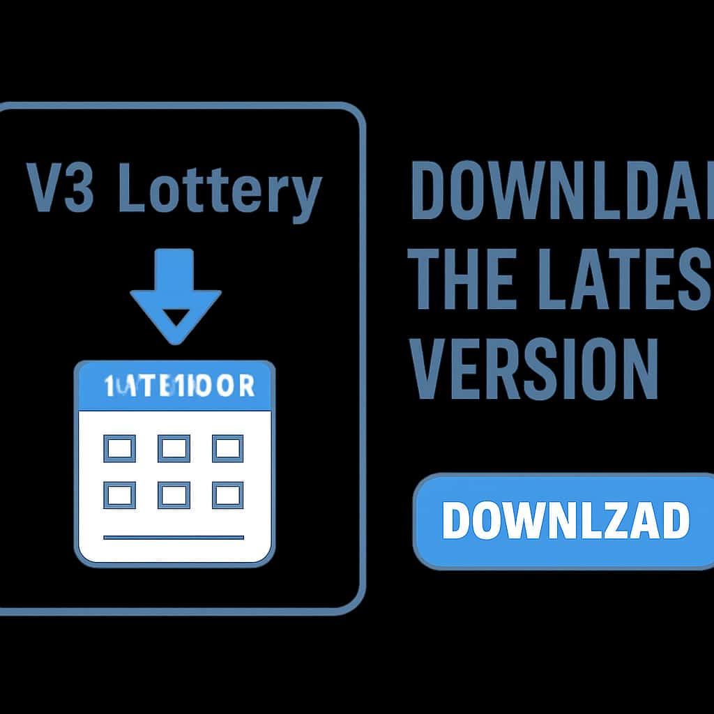 An educational illustration related to V3 Lottery app download instructions.