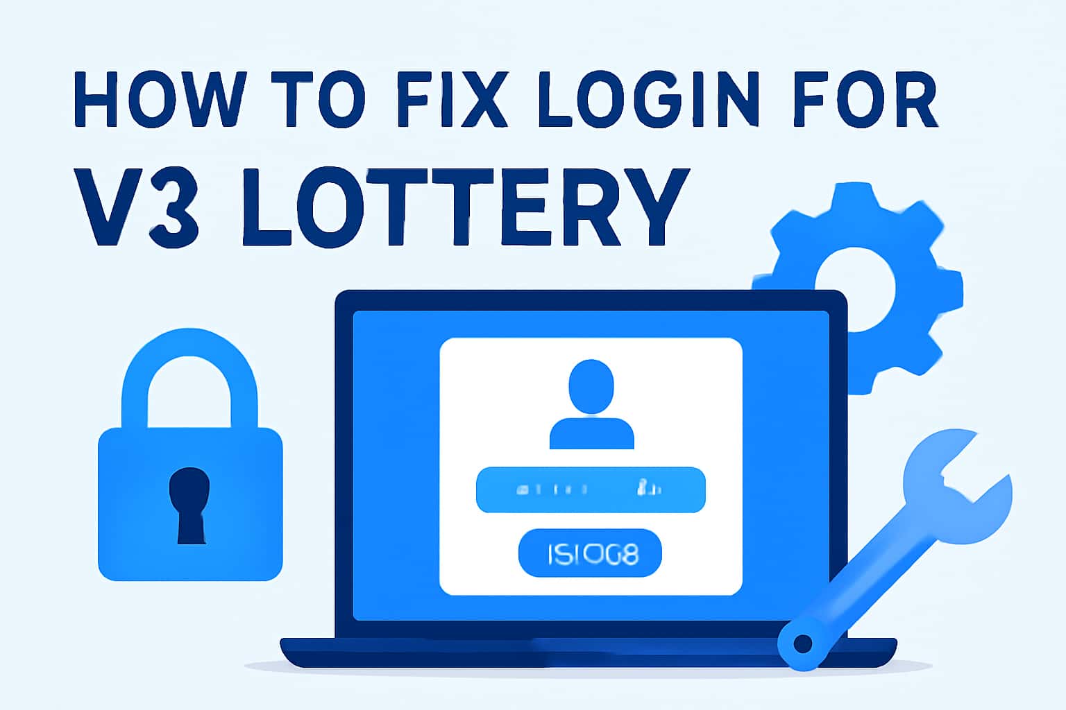 An informative scene on fixing login issues for V3 Lottery
