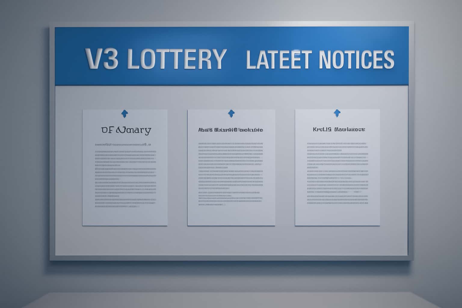 An informational landscape image highlighting Latest V3 Lottery Notices.