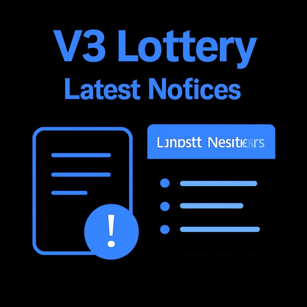 An educational diagram illustrating the Latest V3 Lottery Notices.