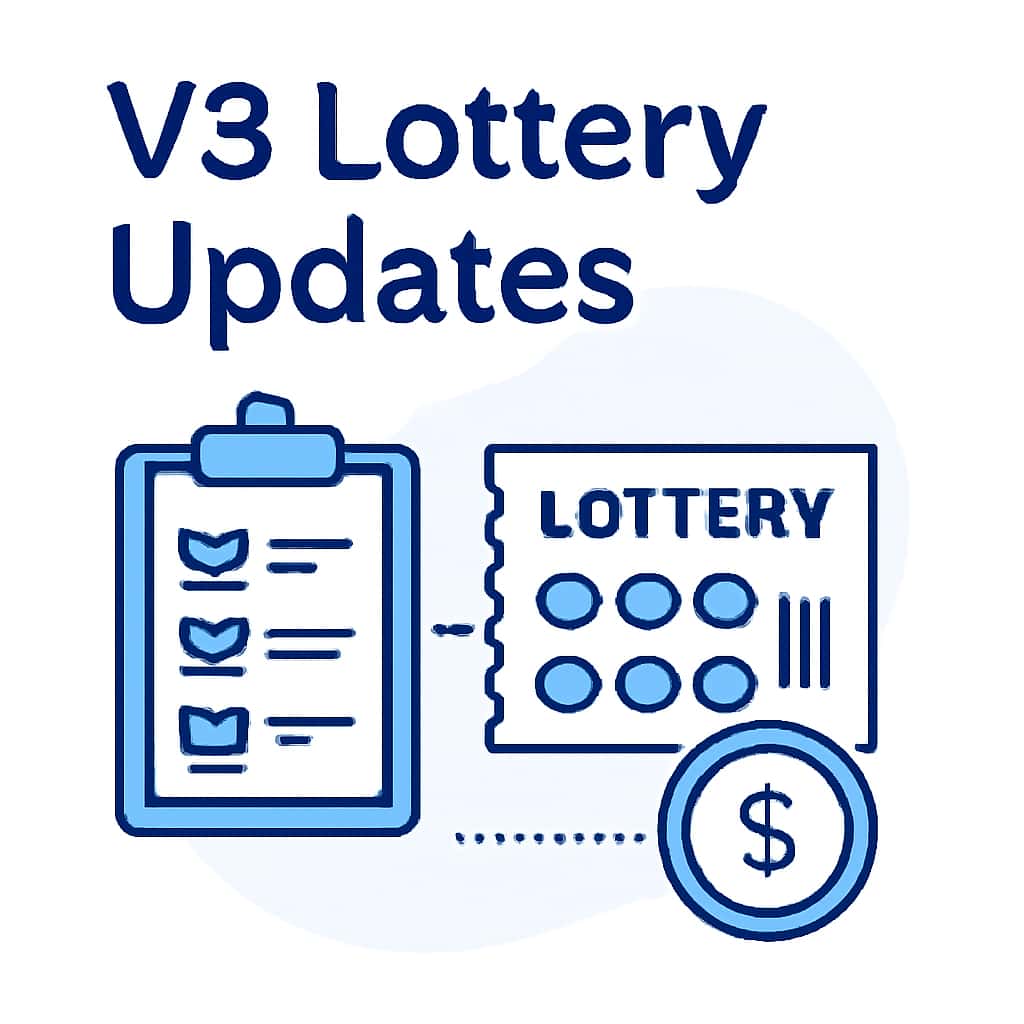 An educational diagram depicting V3 Lottery updates.