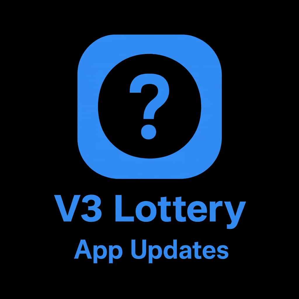 A simple badge representing V3 Lottery App Updates.