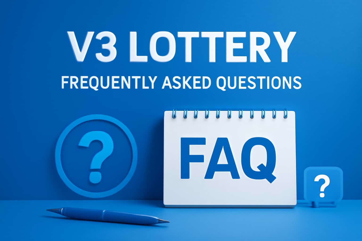 An informative visual representation related to V3 Lottery Frequently Asked Questions.