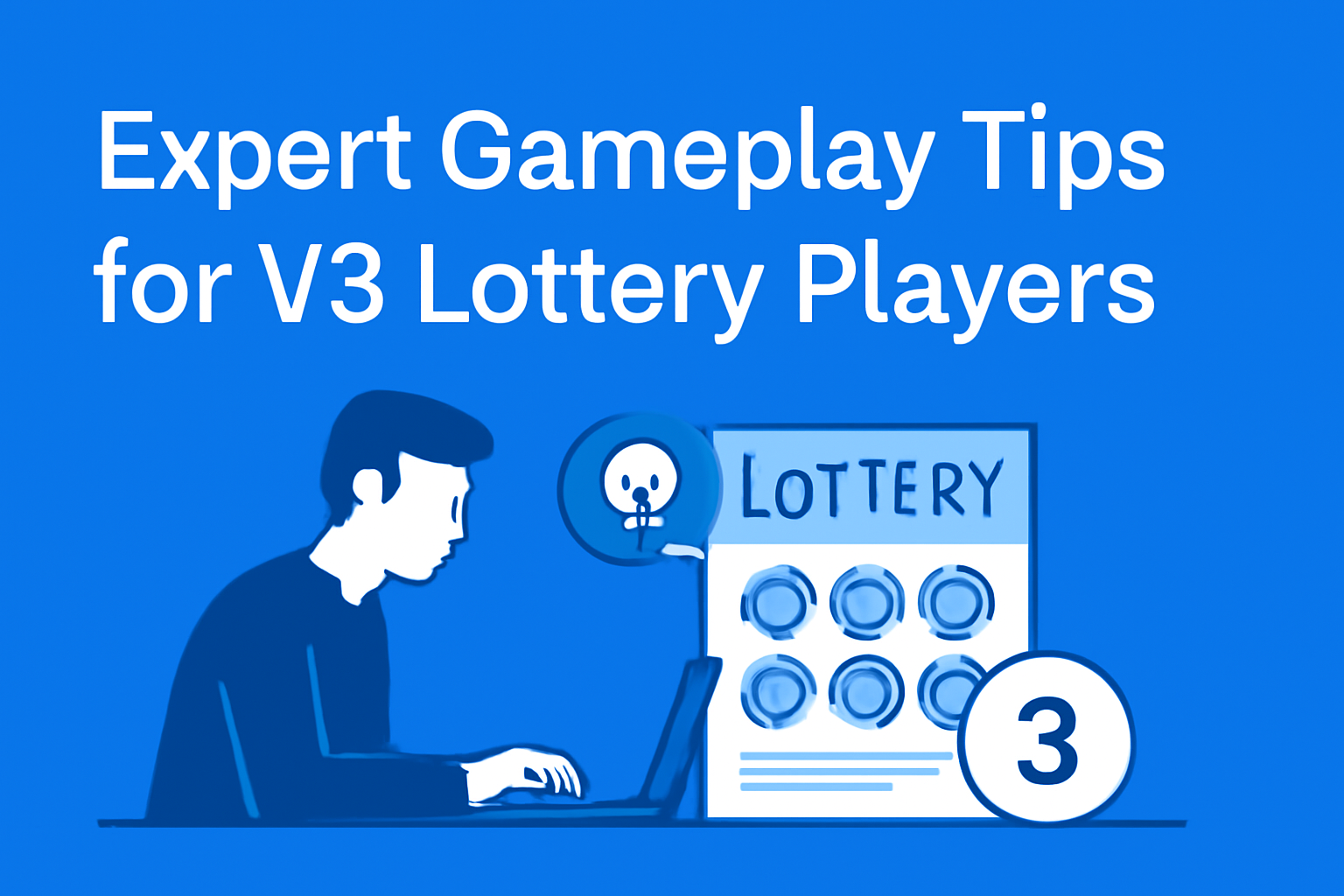 An informative scene depicting V3 Lottery Guides with a tech-inspired design.