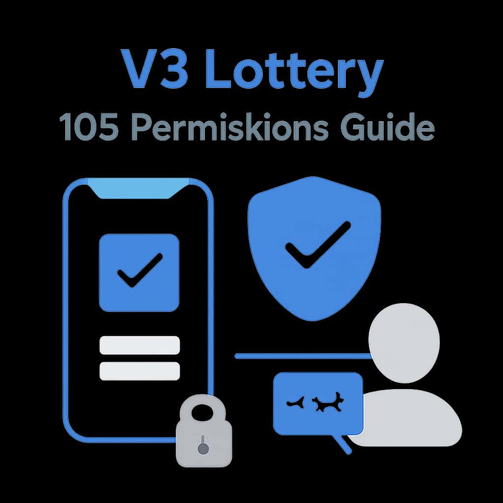 Illustration of V3 Lottery iOS permission requirements.