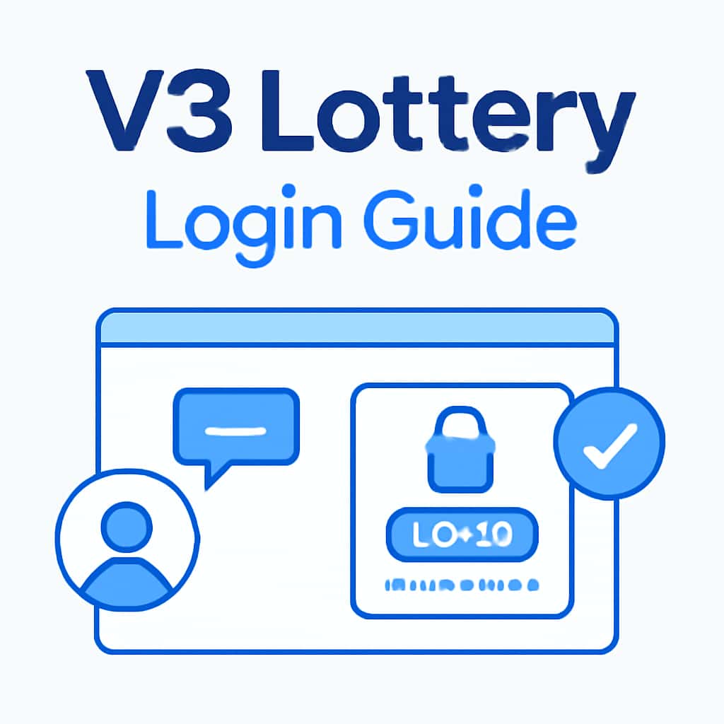 Diagram illustrating the login process for V3 Lottery.