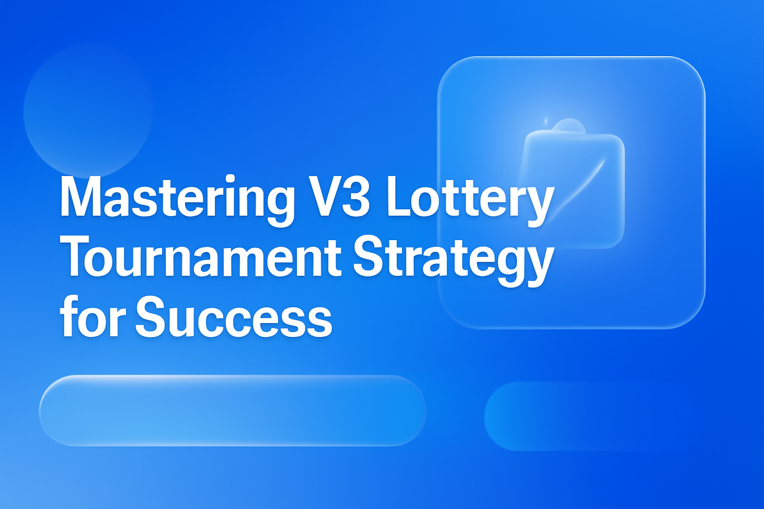An informative presentation of the V3 Lottery Upgrade Guide with technological design elements.