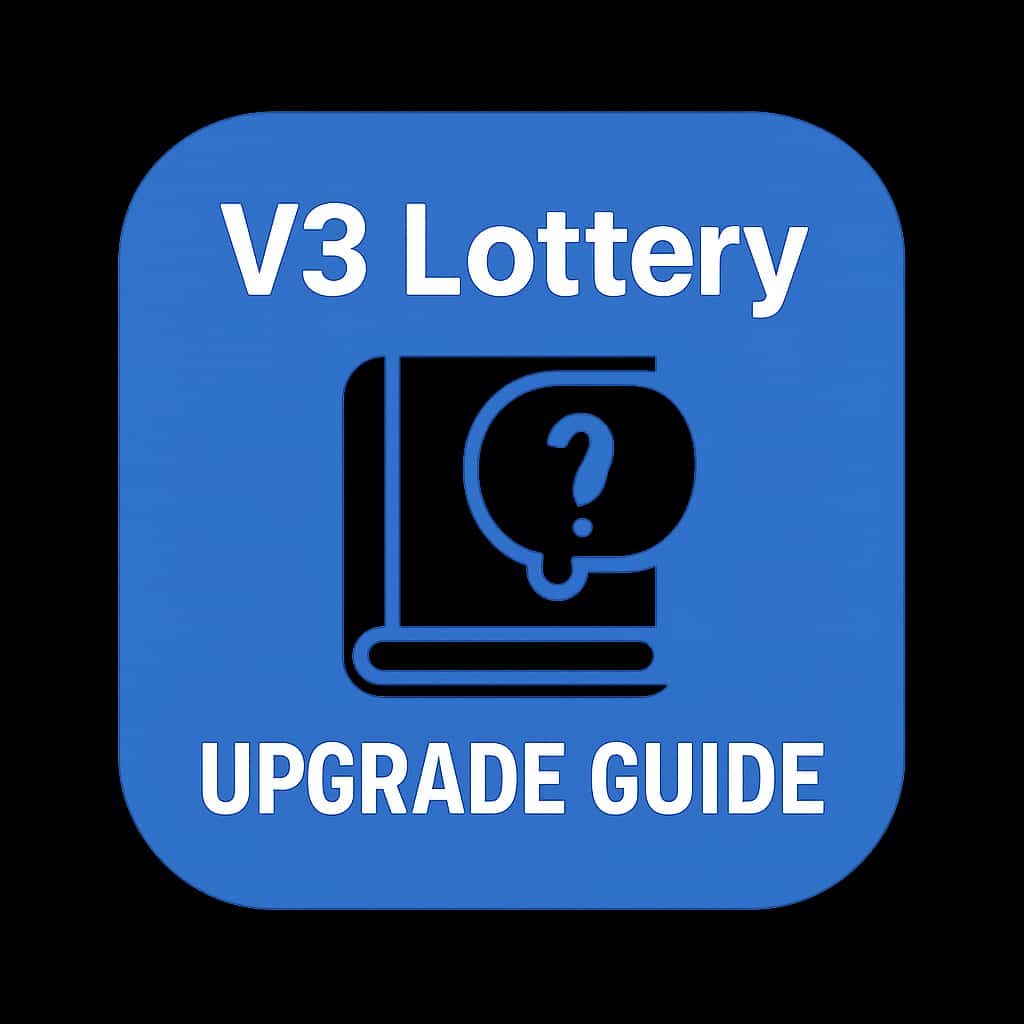 A simple badge representing the V3 Lottery Upgrade Guide.